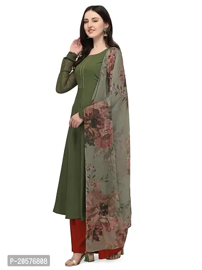 Fancy Anarkali long Kurti with Dupatta Set-thumb4