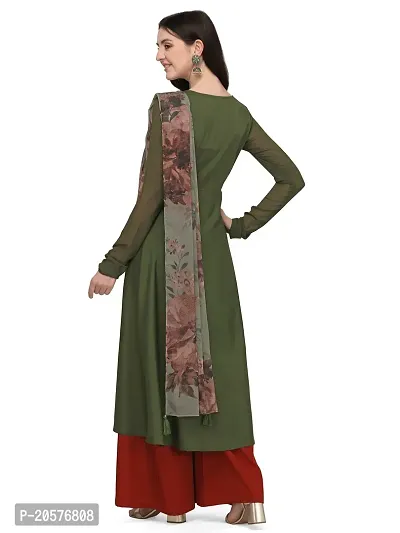 Fancy Anarkali long Kurti with Dupatta Set-thumb2