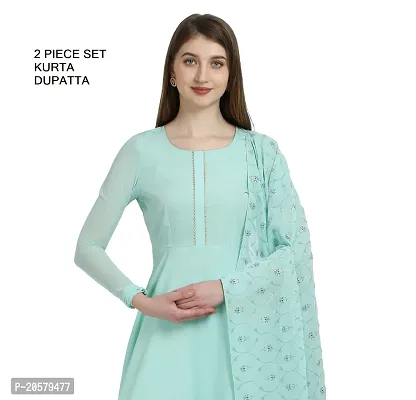 Fancy Anarkali long Kurti with Dupatta Set