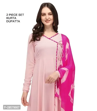 Fancy Anarkali long Kurti with Dupatta Set-thumb0