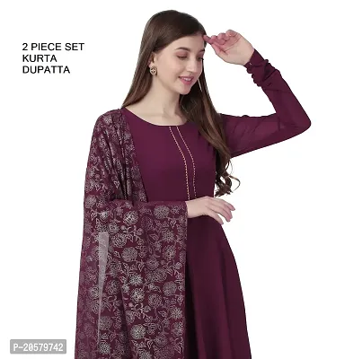 Fancy Anarkali long Kurti with Dupatta Set