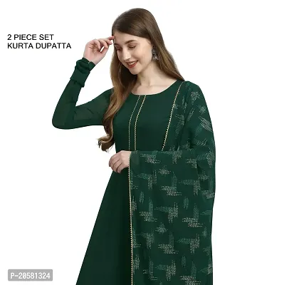 Fancy Anarkali long Kurti with Dupatta Set-thumb0