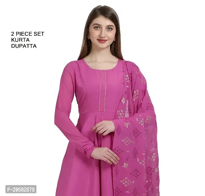 Fancy Anarkali long Kurti with Dupatta Set