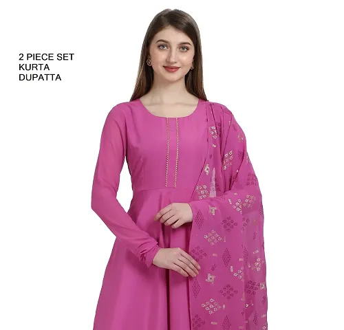 New In II Crepe Kurti with Dupatta