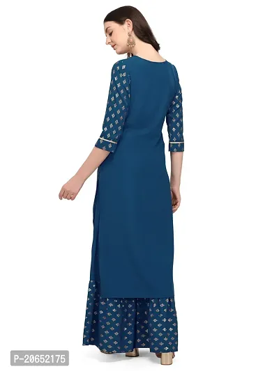 Fancy Anarkali long Kurti with Bottom Set-thumb3