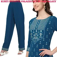 Fancy long crepe kurti with Bottom  dupatta Set-thumb4