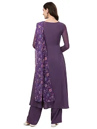 Fancy long crepe kurti with Bottom  dupatta Set-thumb3