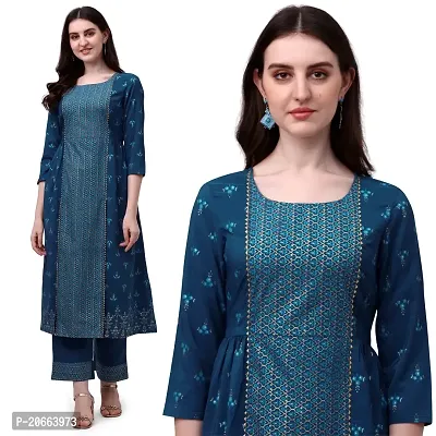 Fancy Anarkali long Kurti with Bottom Set-thumb0