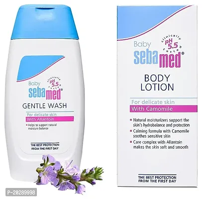 Sebamed Baby Wash Extra Soft, 200Ml And Baby Lotion, 100Ml Combo-thumb0