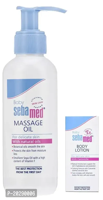 Sebamed Baby Massage Oil, 150Ml And Baby Lotion, 100Ml Combo-thumb0