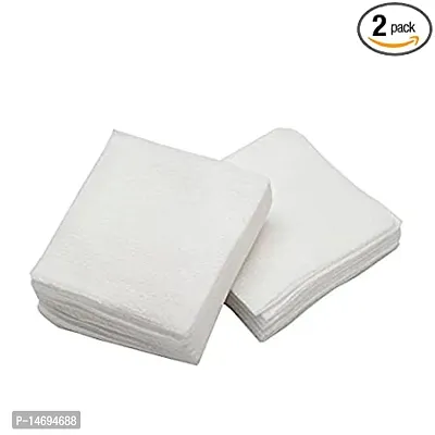 Soft Non Woven Disposable Face Cleaning Cloth, Beauty Towel, Dry Wipe, Durable For Cleansing, Facial, Makeup Removal, Multipurpose Tissue Napkin -50 Sheets/Pack-6X6 Inches- Pack Of 2-thumb0