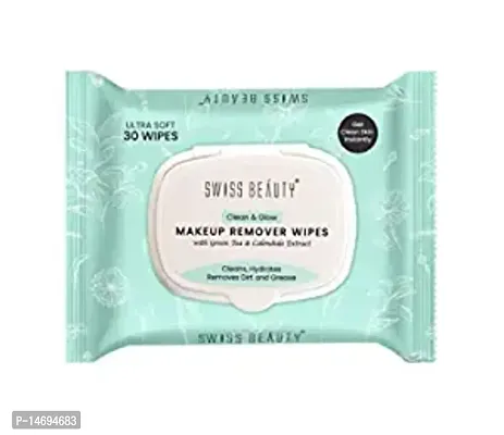 Beauty Clean And Glow Makeup Remover Wipes | With Green Tea And Calendula Extracts| Cleansing And Hydrating Facial Wipes| 30 Wipes-thumb0