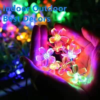 RaajaOutlets 40LED Cherry Blossom Flower Fairy String Lights for Home Diwali Christmas Tree Festival Decor (Multicolor,Corded electric,)-thumb1