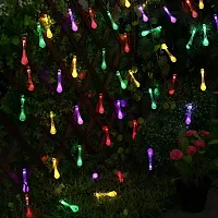 RaajaOutlets 30LED Crystal Waterdrop String Fairy Light Festival Diwali Christmas Lights for Garden Yard Tree Decor Items (Pack of 1) (Multicolor)-thumb4