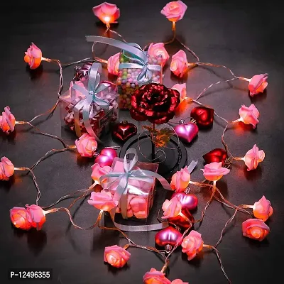 RaajaOutlets Rose Flowers String Lights 20LED String Romantic Flower Roses Fairy Light for Valentine's Day,Wedding,Christmas Tree, Diwali Festival Party Decorations (20L-Rose-Pink)-thumb5