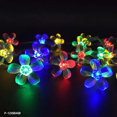 RaajaOutlets 40LED Cherry Blossom Flower Fairy String Lights for Home Diwali Christmas Tree Festival Decor (Multicolor,Corded electric,)-thumb3