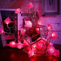 RaajaOutlets Rose Flowers String Lights 20LED String Romantic Flower Roses Fairy Light for Valentine's Day,Wedding,Christmas Tree, Diwali Festival Party Decorations (20L-Rose-Pink)-thumb1