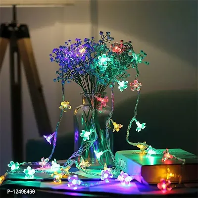 RaajaOutlets 40LED Cherry Blossom Flower Fairy String Lights for Home Diwali Christmas Tree Festival Decor (Multicolor,Corded electric,)-thumb5