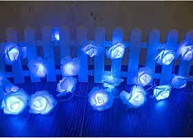 RaajaOutlets Rose Flowers String Lights 20LED String Romantic Flower Roses Fairy Light for Valentine's Day,Wedding,Christmas Tree, Diwali Festival Party Decorations (20L-Rose-Blue)-thumb1