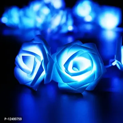 RaajaOutlets Rose Flowers String Lights 20LED String Romantic Flower Roses Fairy Light for Valentine's Day,Wedding,Christmas Tree, Diwali Festival Party Decorations (20L-Rose-Blue)