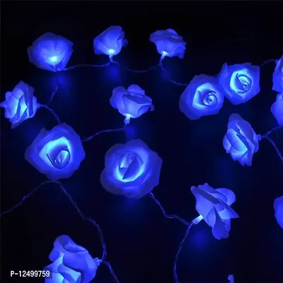 RaajaOutlets Rose Flowers String Lights 20LED String Romantic Flower Roses Fairy Light for Valentine's Day,Wedding,Christmas Tree, Diwali Festival Party Decorations (20L-Rose-Blue)-thumb4