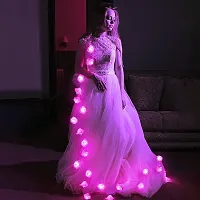 RaajaOutlets Rose Flowers String Lights 20LED String Romantic Flower Roses Fairy Light for Valentine's Day,Wedding,Christmas Tree, Diwali Festival Party Decorations (20L-Rose-Pink)-thumb2