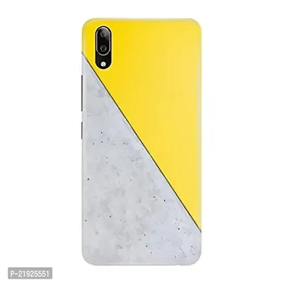 Dugvio? Polycarbonate Printed Hard Back Case Cover for Vivo V11 Pro (Yellow and Grey Design)