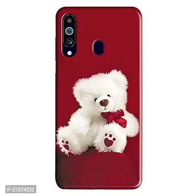 Dugvio Printed Colorful White Cartoon Bear Designer Back Case Cover for Samsung Galaxy A60 / Samsung A60 / SM-A606F/DS (Multicolor)
