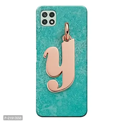 Dugvio? Polycarbonate Printed Hard Back Case Cover for Samsung Galaxy A22 5G / Samsung A22 (Y Name Alphabet)-thumb0