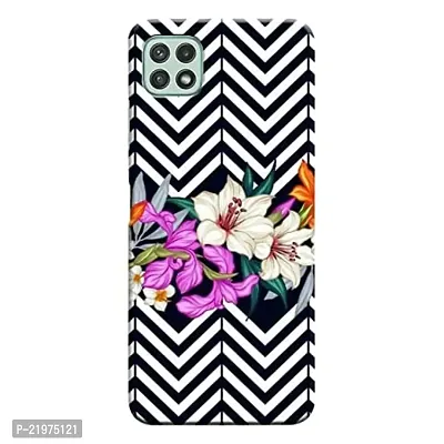 Dugvio? Printed Designer Matt Finish Hard Back Cover Case for Samsung Galaxy A22 (5G) - Floral Pattern Effect-thumb0
