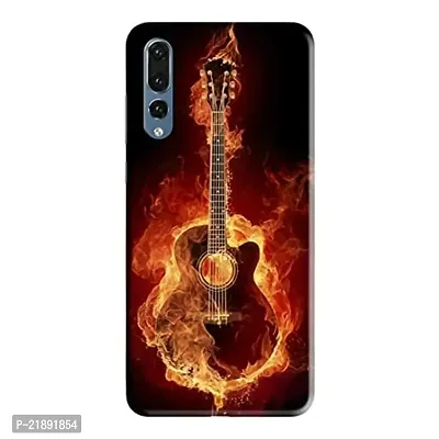 Dugvio Polycarbonate Printed Colorful Guitar Fire Effect Designer Hard Back Case Cover for Huawei Honor P20 / Honor P20 (Multicolor)