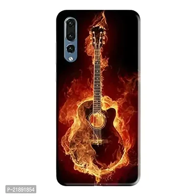 Dugvio Polycarbonate Printed Colorful Guitar Fire Effect Designer Hard Back Case Cover for Huawei Honor P20 / Honor P20 (Multicolor)-thumb0