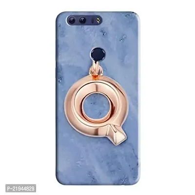 Dugvio? Polycarbonate Printed Hard Back Case Cover for Huawei Honor 8 (Q Name Alphabet)
