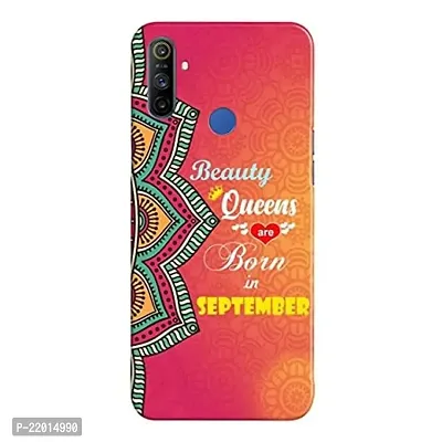 Dugvio? Printed Designer Hard Back Case Cover for Realme Narzo 10A / Narzo 20A (Beauty Queens are Born in September)-thumb0