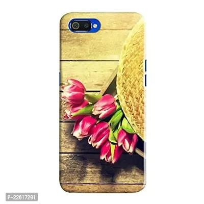Dugvio? Printed Designer Hard Back Case Cover for Realme C1 (Red Flowers)-thumb0