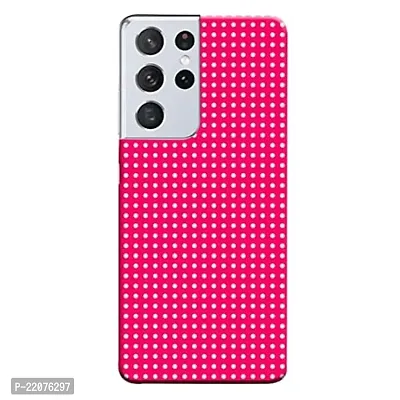 Dugvio? Printed Designer Back Cover Case for Samsung Galaxy S21 Ultra (5G) - Pink Dotted Art