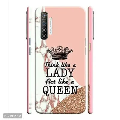 Dugvio? Poly Carbonate Back Cover Case for Realme XT/Realme X2 - Think Like a Lady Quotes
