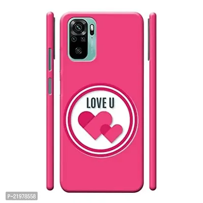 Dugvio? Printed Designer Matt Finish Hard Back Cover Case for Xiaomi Redmi Note 10 / Redmi Note 10S - Love U