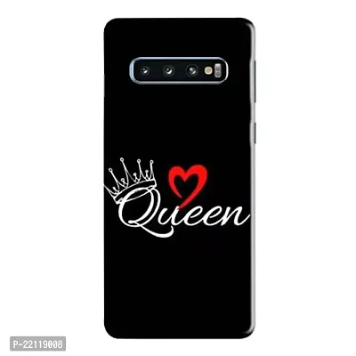 Dugvio? Printed Hard Back Case Cover Compatible for Samsung Galaxy S10 - Love Queen Girly Queen (Multicolor)