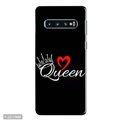 Dugvio? Printed Hard Back Case Cover Compatible for Samsung Galaxy S10 - Love Queen Girly Queen (Multicolor)-thumb0