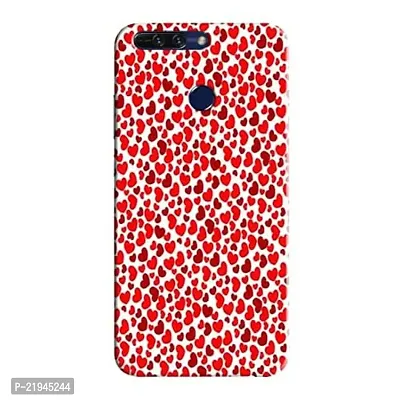 Dugvio? Polycarbonate Printed Hard Back Case Cover for Huawei Honor 8 Pro (Red Dil Love)