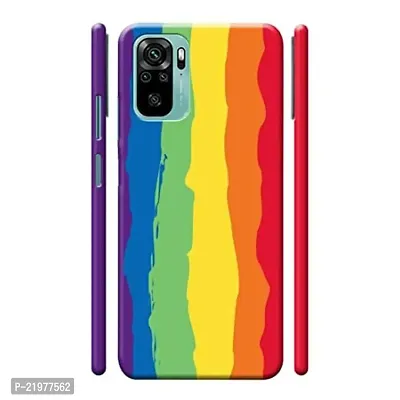 Dugvio? Printed Designer Matt Finish Hard Back Cover Case for Xiaomi Redmi Note 10 / Redmi Note 10S - Rainbow