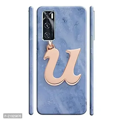 Dugvio? Polycarbonate Printed Hard Back Case Cover for Vivo V20 SE (U Name Alphabet)-thumb0