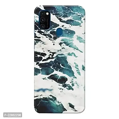 Dugvio? Printed Designer Matt Finish Hard Back Cover Case for Samsung Galaxy M21 2021 / Samsung M21 / Samsung M30S - Water Marble-thumb0