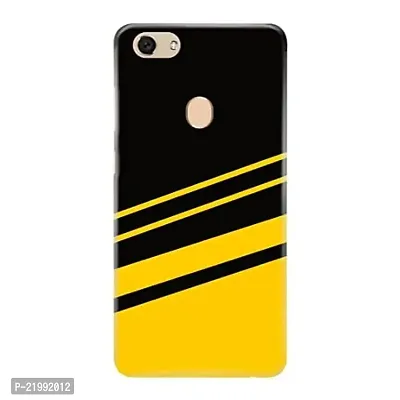 Dugvio? Printed Designer Back Cover Case for Oppo F7 - Yellow and Black Texture