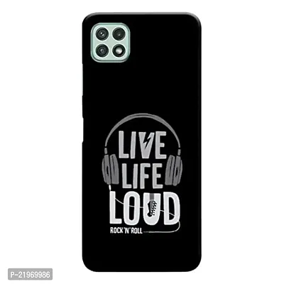 Dugvio? Printed Designer Matt Finish Hard Back Cover Case for Samsung Galaxy A22 (5G) - Live Life Loud