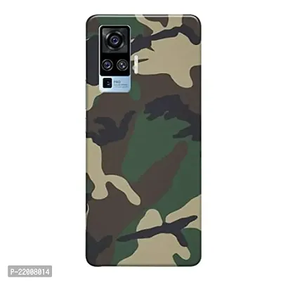 Dugvio? Printed Designer Hard Back Case Cover for Vivo X50 (Army Camoflage)-thumb0
