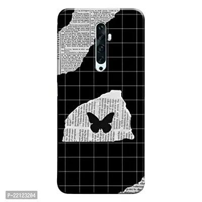 Dugvio? Printed Hard Back Case Cover Compatible for Realme C20 / Realme C20A - Black Butterfly (Multicolor)