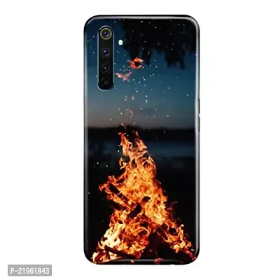 Dugvio? Poly Carbonate Back Cover Case for Realme 6 Pro - Fire Effect, Travelling