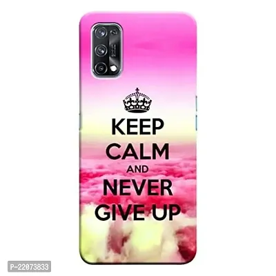 Dugvio? Printed Designer Matt Finish Hard Back Cover Case for Realme X7 Pro - Keep Calm and Never give up